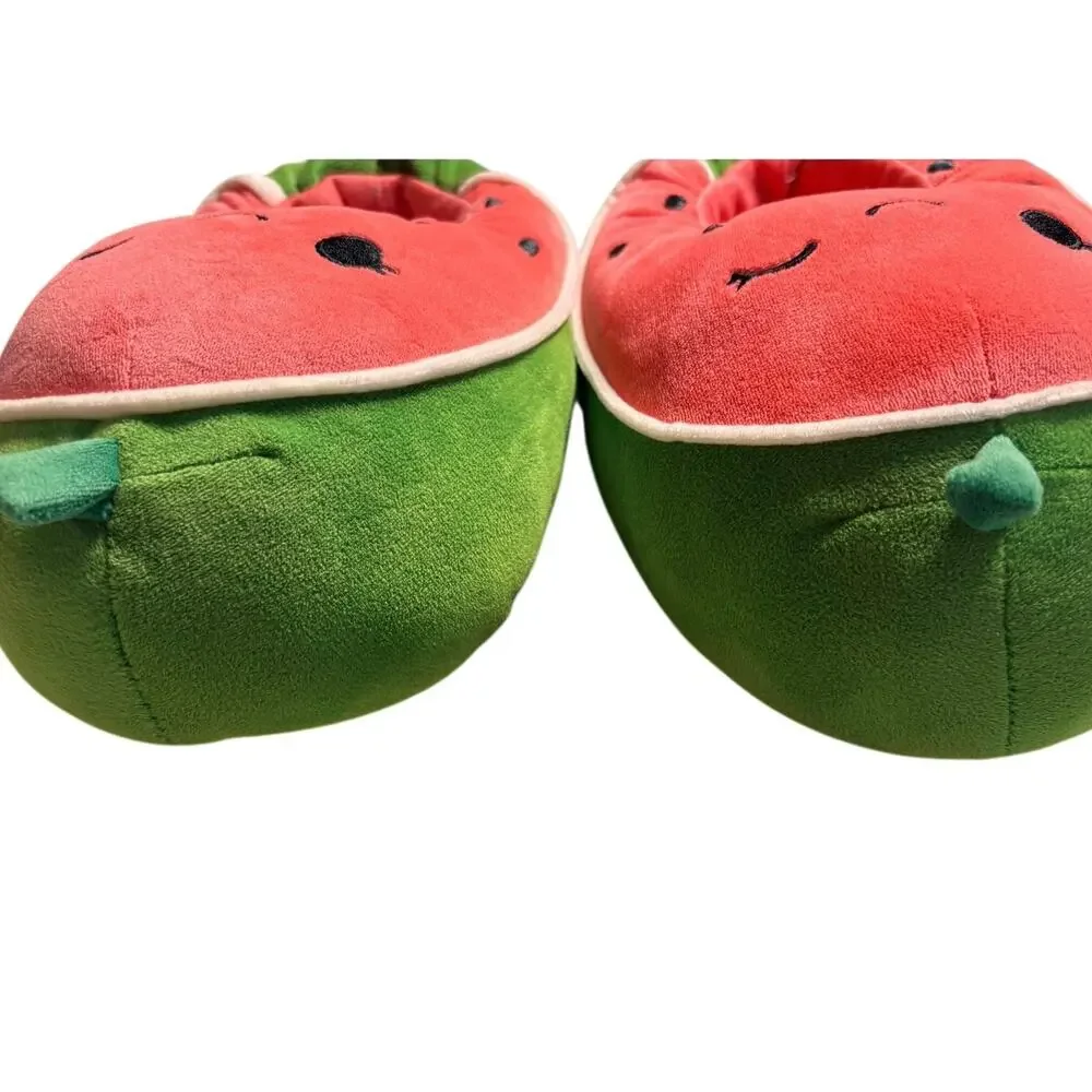 Kids Squishmallows Watermelon Slippers Size 5-6 Girls Soft Plush Slippers!